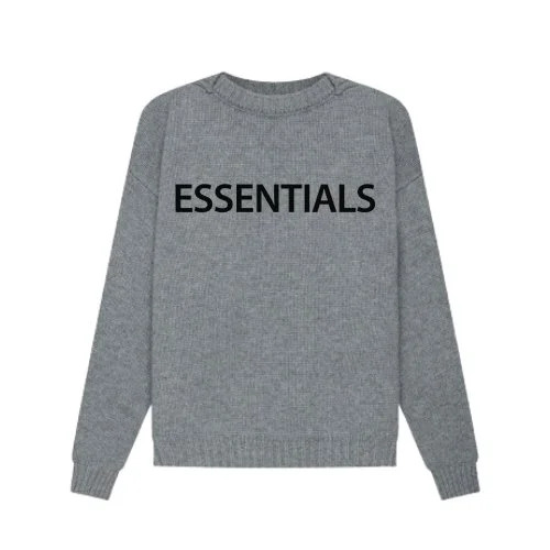 Essentials überlappender grauer Pullover Essentials überlappender grauer Pullover